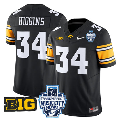 Iowa Hawkeyes 2024 Music City Bowl Vapor Limited Jersey - All Stitched