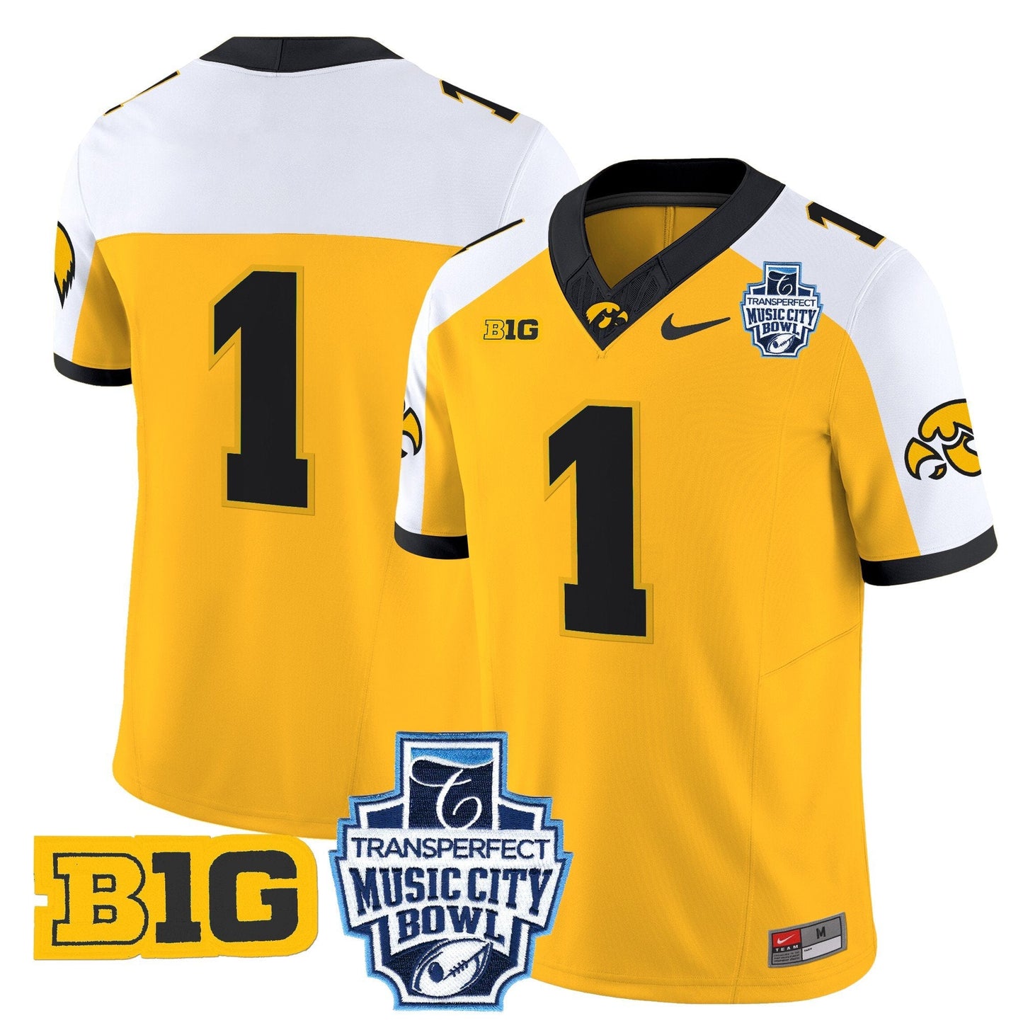 Iowa Hawkeyes 2024 Music City Bowl Vapor Limited Jersey - All Stitched