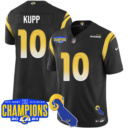 Los Angeles Rams 2024 NFC West Division Champions Jersey - All Stitched