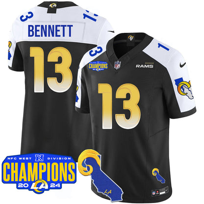 Los Angeles Rams 2024 NFC West Division Champions Jersey - All Stitched