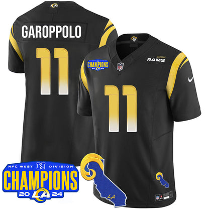 Los Angeles Rams 2024 NFC West Division Champions Jersey - All Stitched