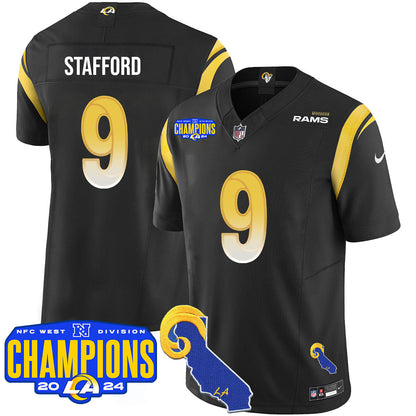 Los Angeles Rams 2024 NFC West Division Champions Jersey - All Stitched