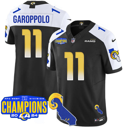 Los Angeles Rams 2024 NFC West Division Champions Jersey - All Stitched