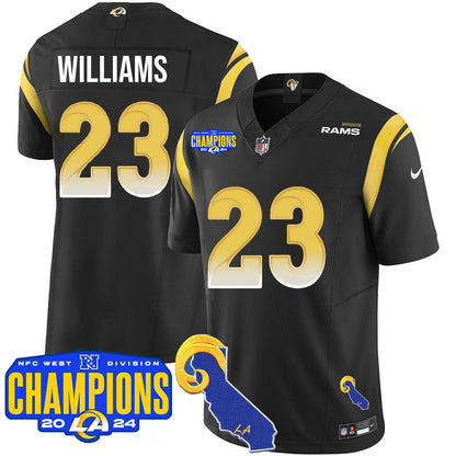 Los Angeles Rams 2024 NFC West Division Champions Jersey - All Stitched