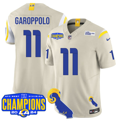 Los Angeles Rams 2024 NFC West Division Champions Jersey - All Stitched