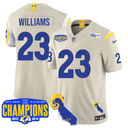 Los Angeles Rams 2024 NFC West Division Champions Jersey - All Stitched