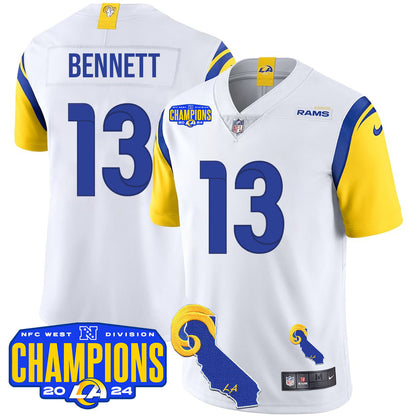 Los Angeles Rams 2024 NFC West Division Champions Jersey - All Stitched