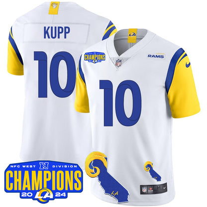 Los Angeles Rams 2024 NFC West Division Champions Jersey - All Stitched