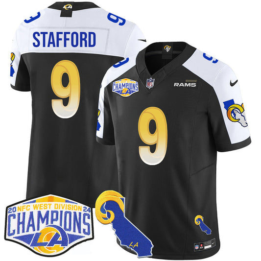 Los Angeles Rams 2024 NFC West Division Champions Jersey N1 - All Stitched
