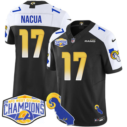 Los Angeles Rams 2024 NFC West Division Champions Jersey N1 - All Stitched