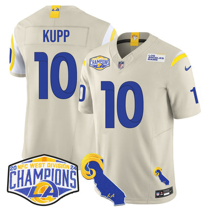 Los Angeles Rams 2024 NFC West Division Champions Jersey N1 - All Stitched
