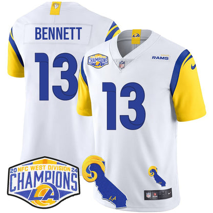 Los Angeles Rams 2024 NFC West Division Champions Jersey N1 - All Stitched
