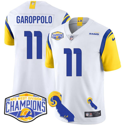 Los Angeles Rams 2024 NFC West Division Champions Jersey N1 - All Stitched