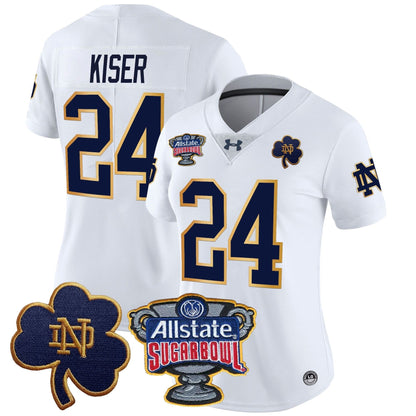 Women's ND 2024 Sugar Bowl Patch Vapor Limited Jersey - All Stitched