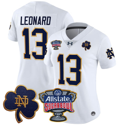 Women's ND 2024 Sugar Bowl Patch Vapor Limited Jersey - All Stitched