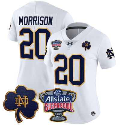 Women's ND 2024 Sugar Bowl Patch Vapor Limited Jersey - All Stitched