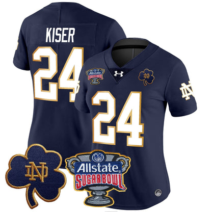 Women's ND 2024 Sugar Bowl Patch Vapor Limited Jersey - All Stitched
