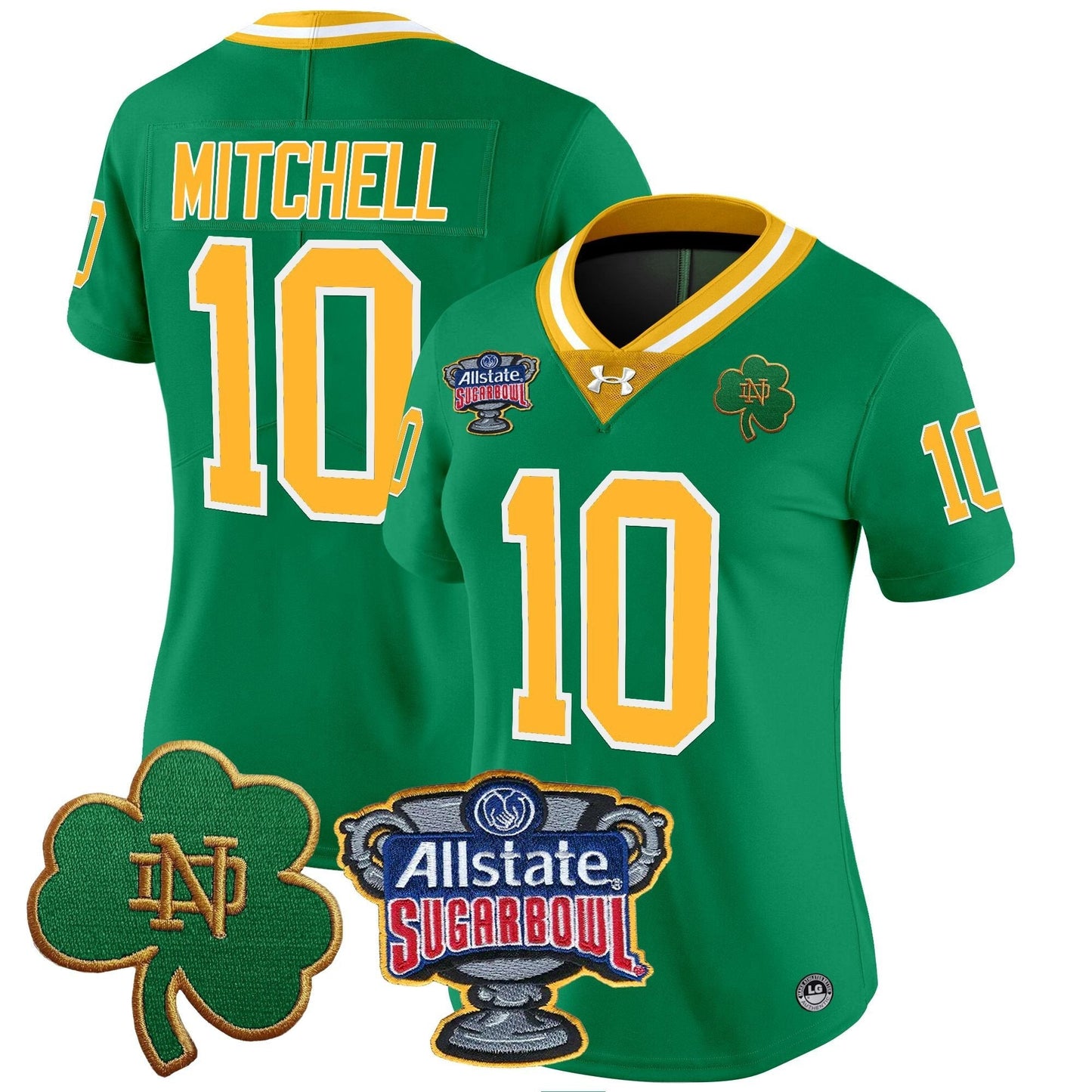 Women's ND 2024 Sugar Bowl Patch Vapor Limited Jersey - All Stitched