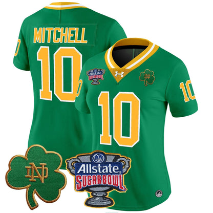Women's ND 2024 Sugar Bowl Patch Vapor Limited Jersey - All Stitched