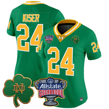 Women's ND 2024 Sugar Bowl Patch Vapor Limited Jersey - All Stitched