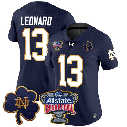 Women's ND 2024 Sugar Bowl Patch Vapor Limited Jersey - All Stitched