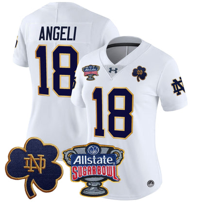 Women's ND 2024 Sugar Bowl Patch Vapor Limited Jersey - All Stitched