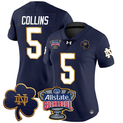 Women's ND 2024 Sugar Bowl Patch Vapor Limited Jersey - All Stitched