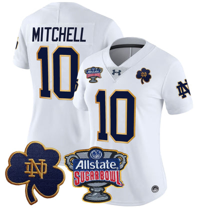Women's ND 2024 Sugar Bowl Patch Vapor Limited Jersey - All Stitched