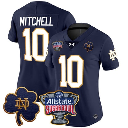 Women's ND 2024 Sugar Bowl Patch Vapor Limited Jersey - All Stitched