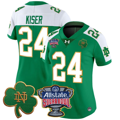 Women's ND 2024 Sugar Bowl Patch Vapor Limited Jersey - All Stitched