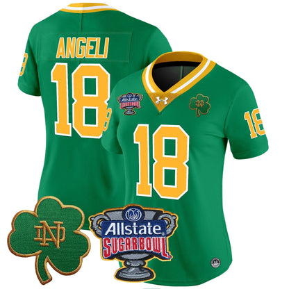 Women's ND 2024 Sugar Bowl Patch Vapor Limited Jersey - All Stitched