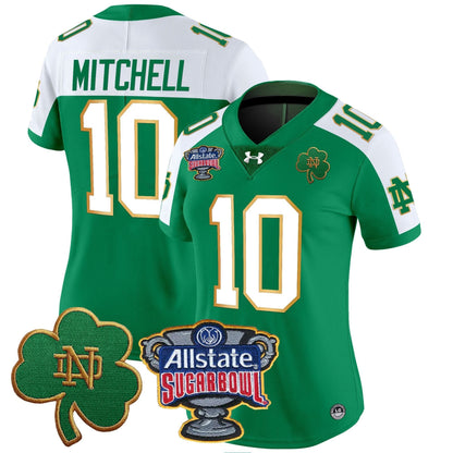Women's ND 2024 Sugar Bowl Patch Vapor Limited Jersey - All Stitched