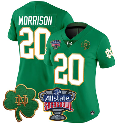 Women's ND 2024 Sugar Bowl Patch Vapor Limited Jersey - All Stitched