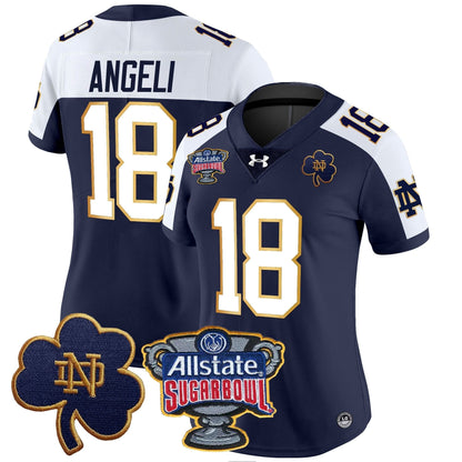 Women's ND 2024 Sugar Bowl Patch Vapor Limited Jersey - All Stitched