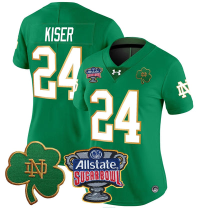 Women's ND 2024 Sugar Bowl Patch Vapor Limited Jersey - All Stitched