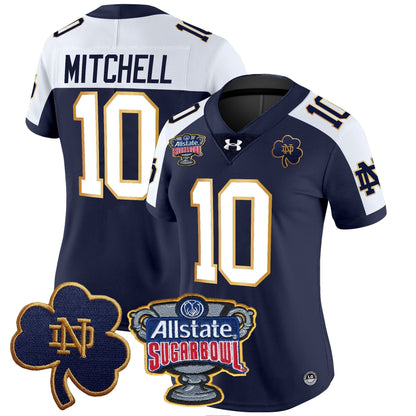 Women's ND 2024 Sugar Bowl Patch Vapor Limited Jersey - All Stitched