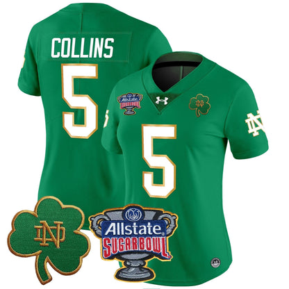 Women's ND 2024 Sugar Bowl Patch Vapor Limited Jersey - All Stitched