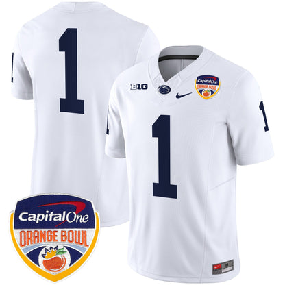 Penn State Nittany Lions Orange Bowl Patch Vapor Limited Jersey - All Stitched