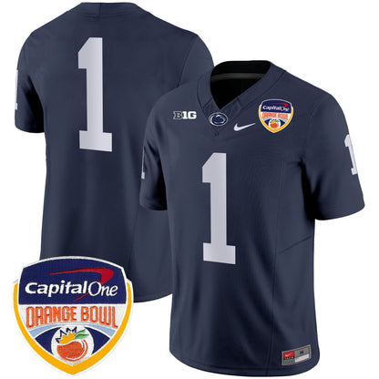 Penn State Nittany Lions Orange Bowl Patch Vapor Limited Jersey - All Stitched