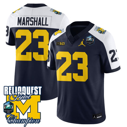 Michigan Wolverines 2024 ReliaQuest Bowl Champions Jersey - All Stitched