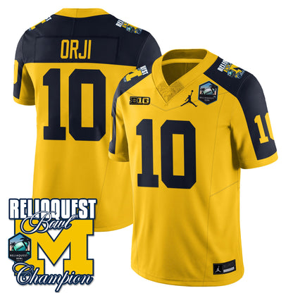 Michigan Wolverines 2024 ReliaQuest Bowl Champions Jersey - All Stitched