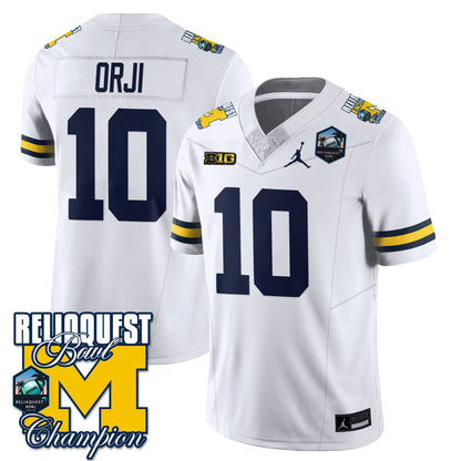 Michigan Wolverines 2024 ReliaQuest Bowl Champions Jersey - All Stitched