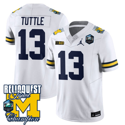 Michigan Wolverines 2024 ReliaQuest Bowl Champions Jersey - All Stitched