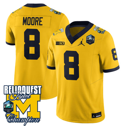 Michigan Wolverines 2024 ReliaQuest Bowl Champions Jersey - All Stitched