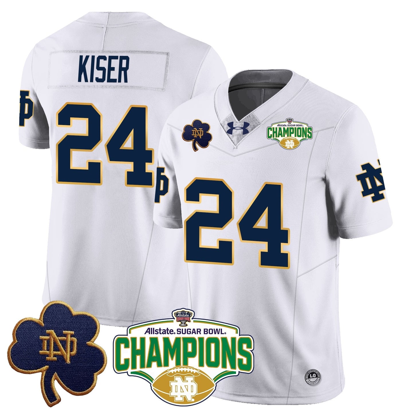 ND 2025 Sugar Bowl Champions Jersey - All Stitched