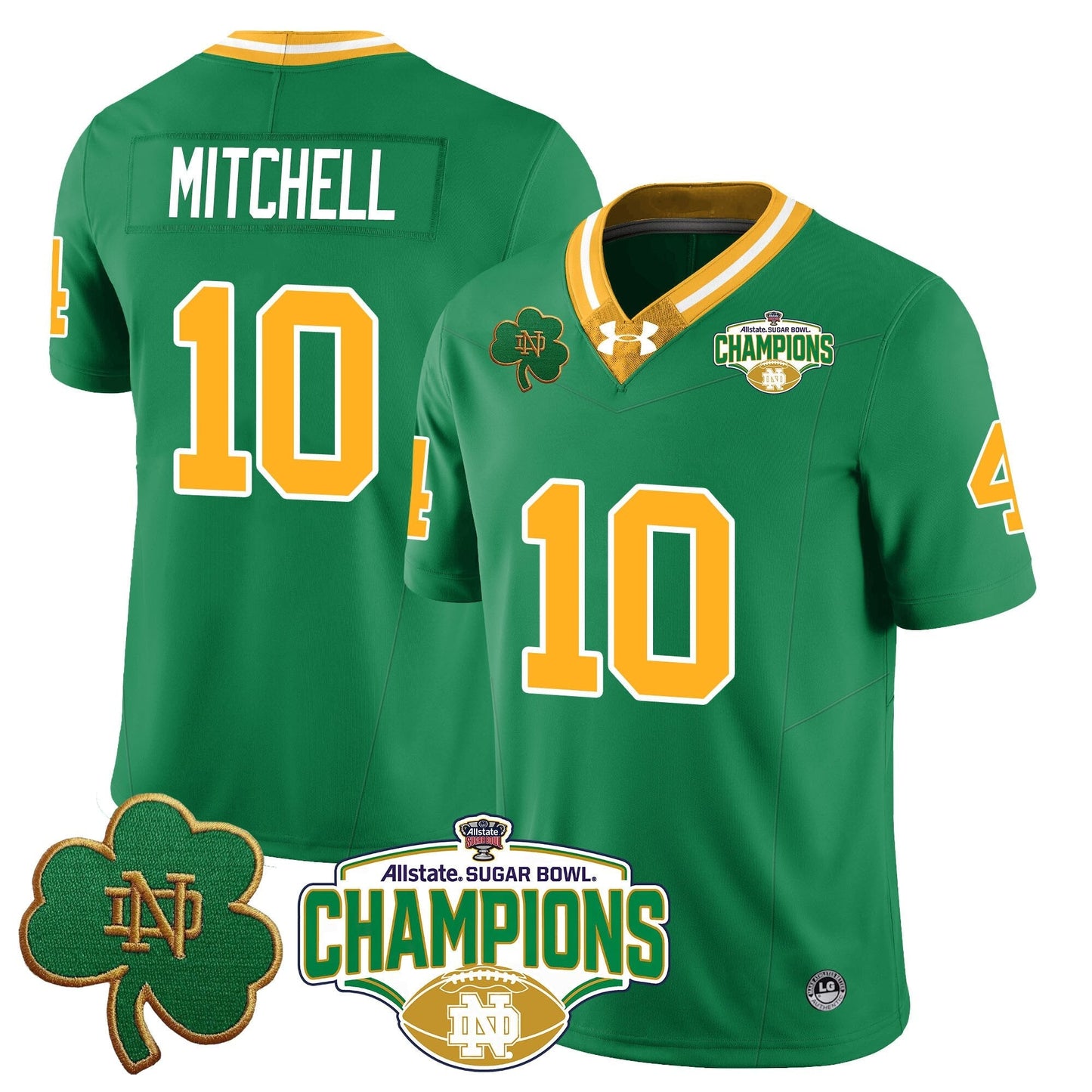 ND 2025 Sugar Bowl Champions Jersey - All Stitched