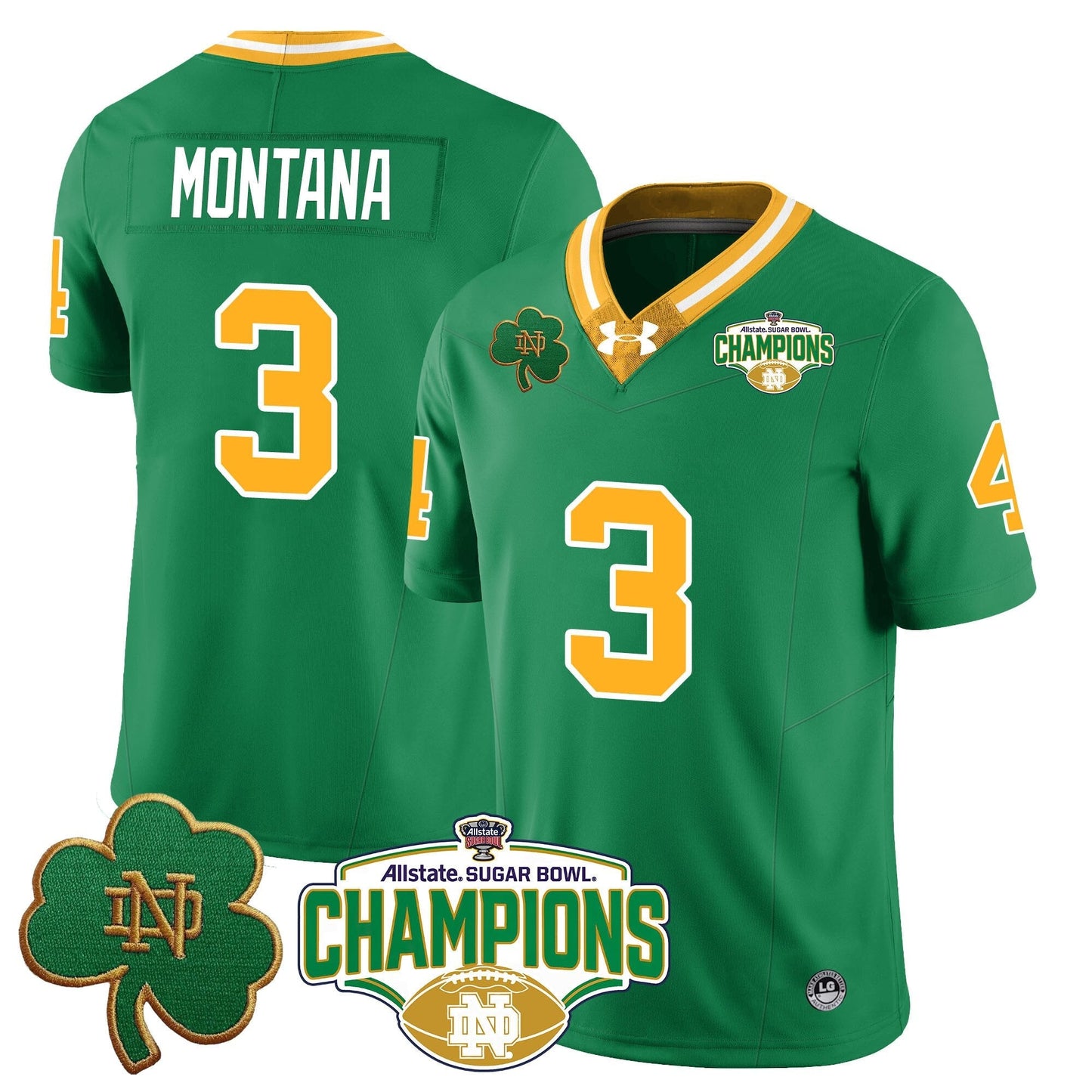 ND 2025 Sugar Bowl Champions Jersey - All Stitched