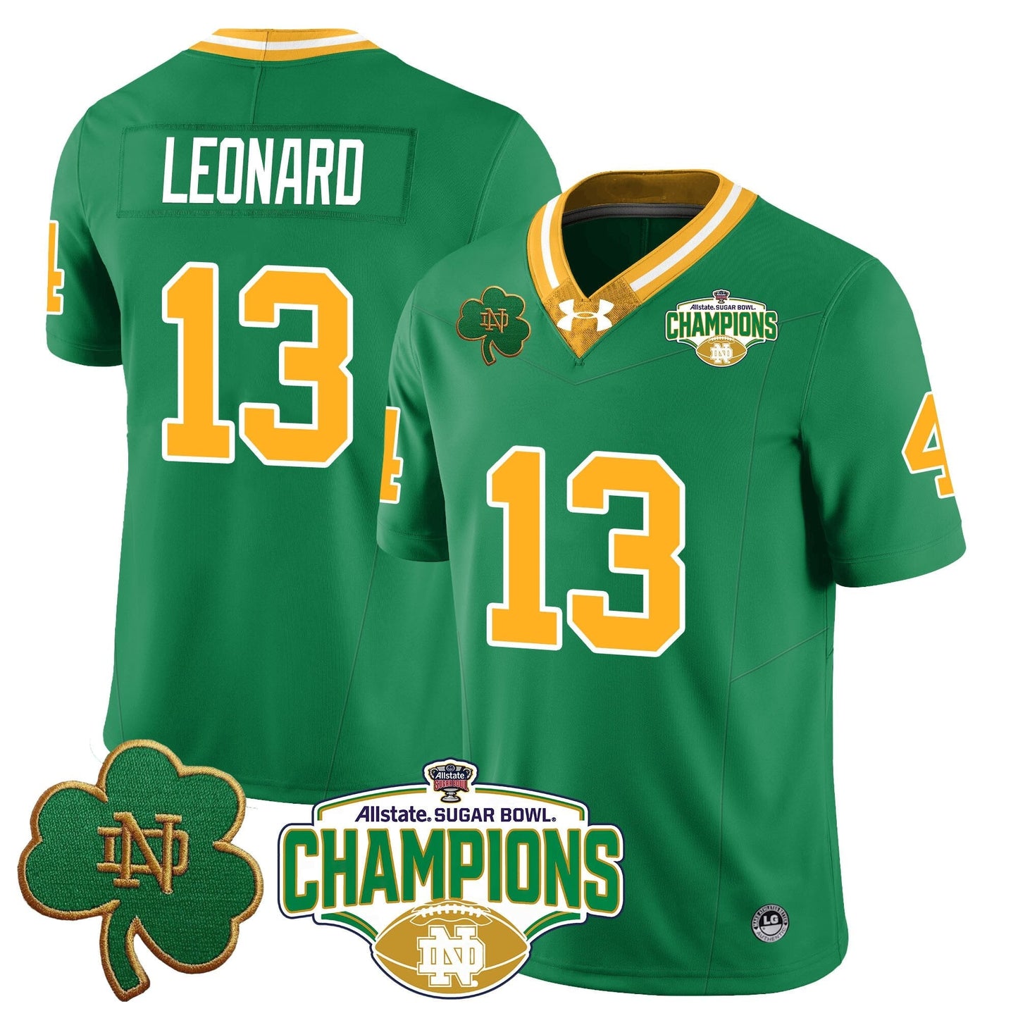 ND 2025 Sugar Bowl Champions Jersey - All Stitched
