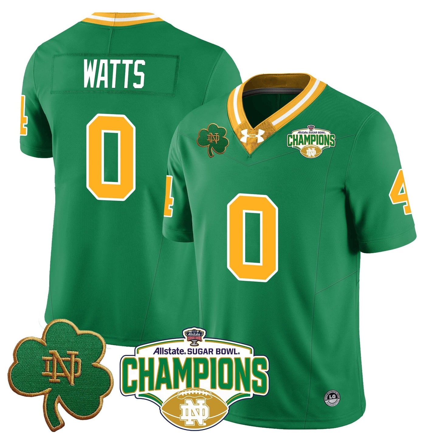 ND 2025 Sugar Bowl Champions Jersey - All Stitched