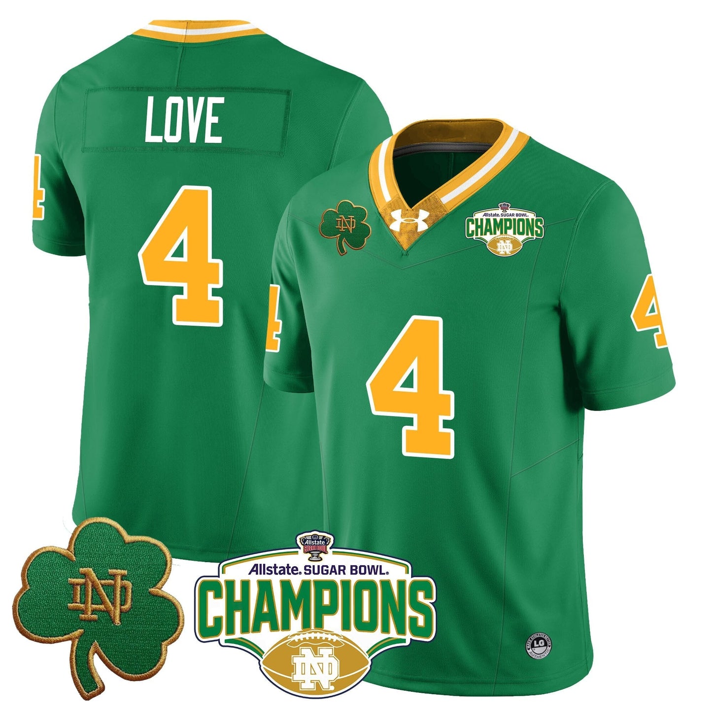ND 2025 Sugar Bowl Champions Jersey - All Stitched